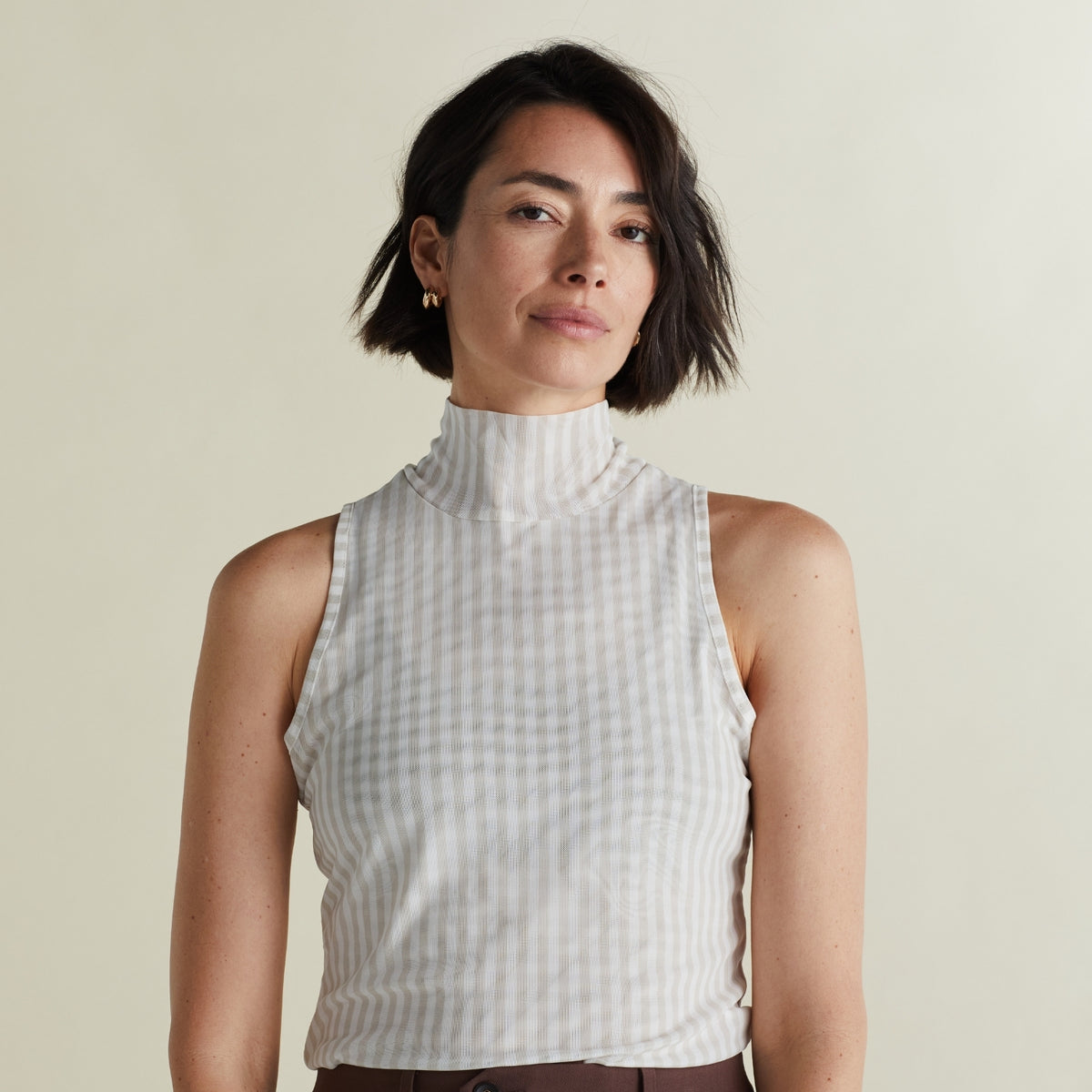 Luxe Opaque Sleeveless Top | Golf Mock Neck | Resort to Sport®