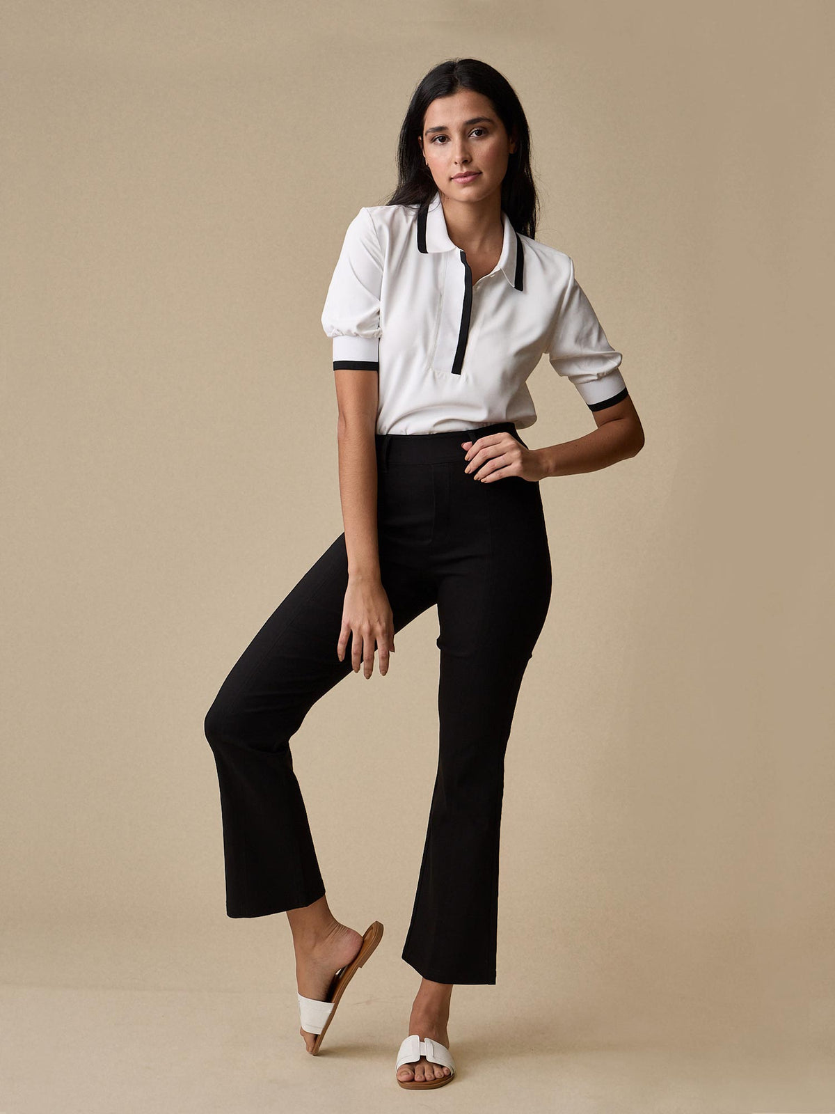 Silver Wishes Kick Flare Pants in Black main image 1