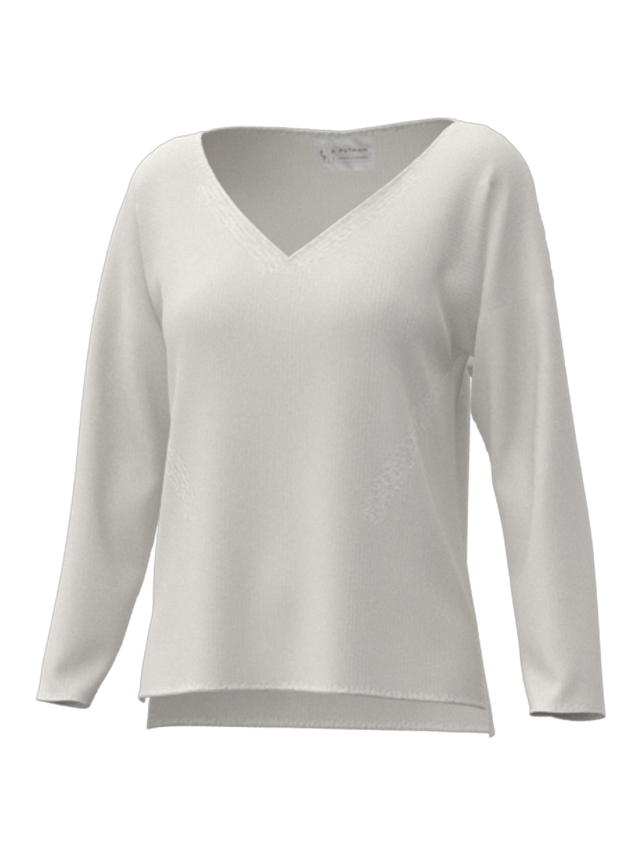 V-Neck Sweater | Raglan Sweater | Cotton, Cashmere | A. PUTNAM